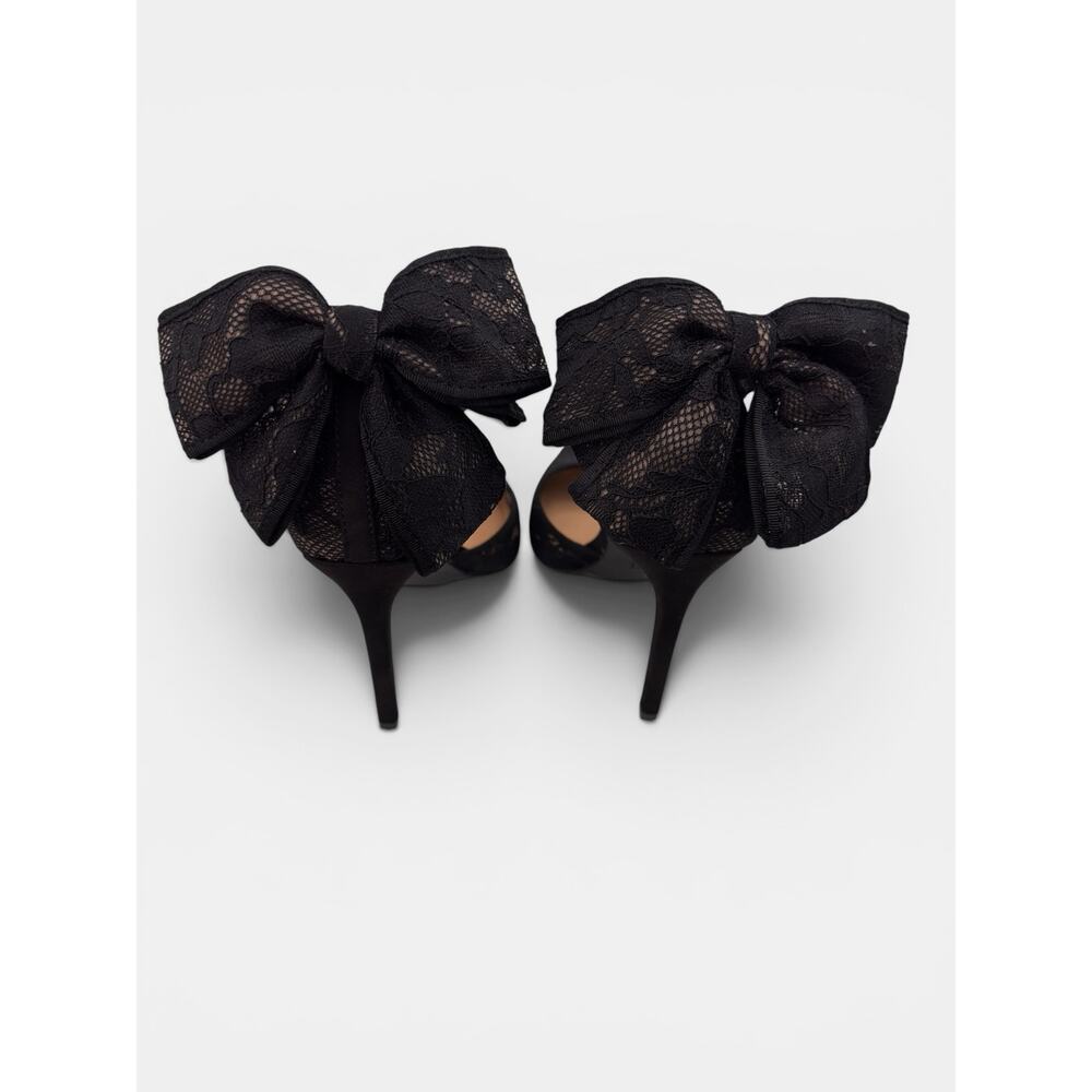 I.N.C. International Concepts Sanira Black Lace Bow Pumps Size 8 Stiletto Dressy - Picture 9 of 14